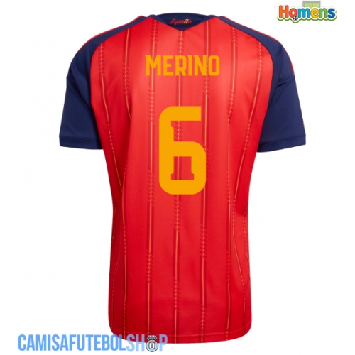 Camisa de time de futebol Espanha Mikel Merino #6 Replicas 1º Equipamento Mundo 2026 Manga Curta